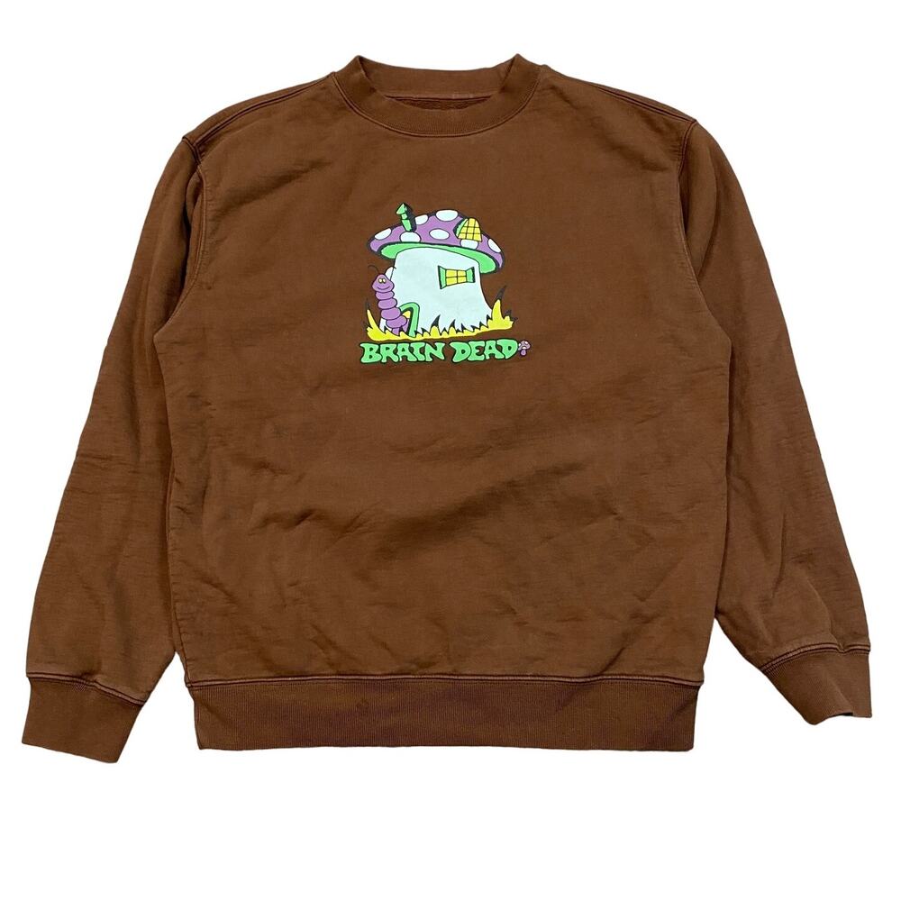 Brain Dead Mushroom House Crewneck Sweatshirt Men's S